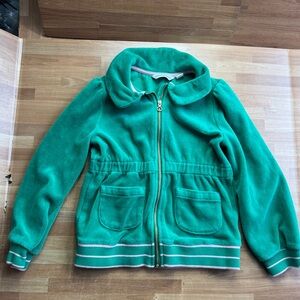 Janie & Jack green jacket, zip up, size 5/6, terry cloth